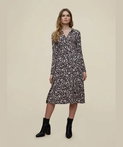 Collar Neck Flare Dress