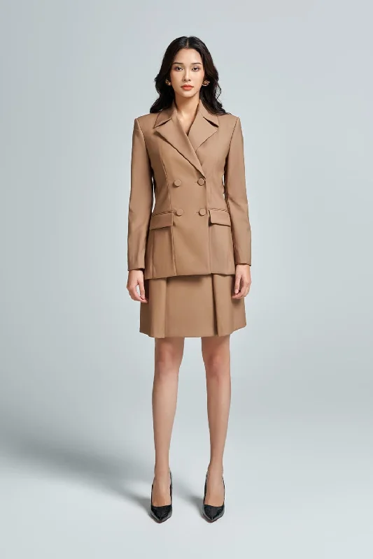 Elma A-line Draped Twill Mini Skirt