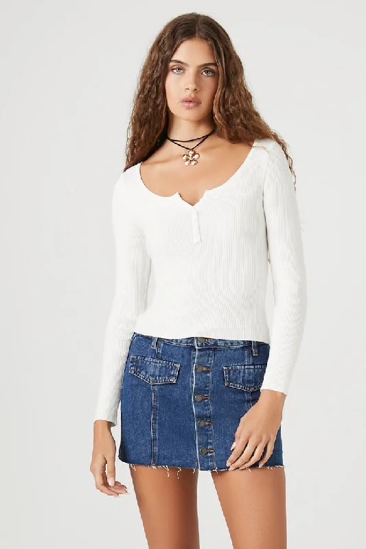 Forever 21 Women's Denim Raw-Cut Mini Skirt Medium Denim