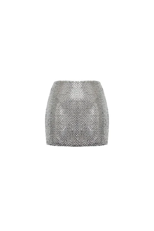 Galila A-line Stone Mesh Mini Skirt