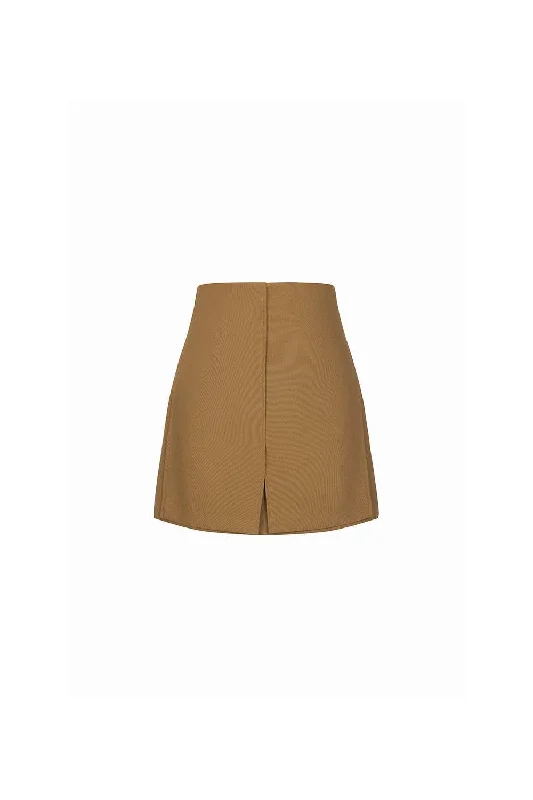 Nora A-line Back Zipper Polycotton Mini Skirt