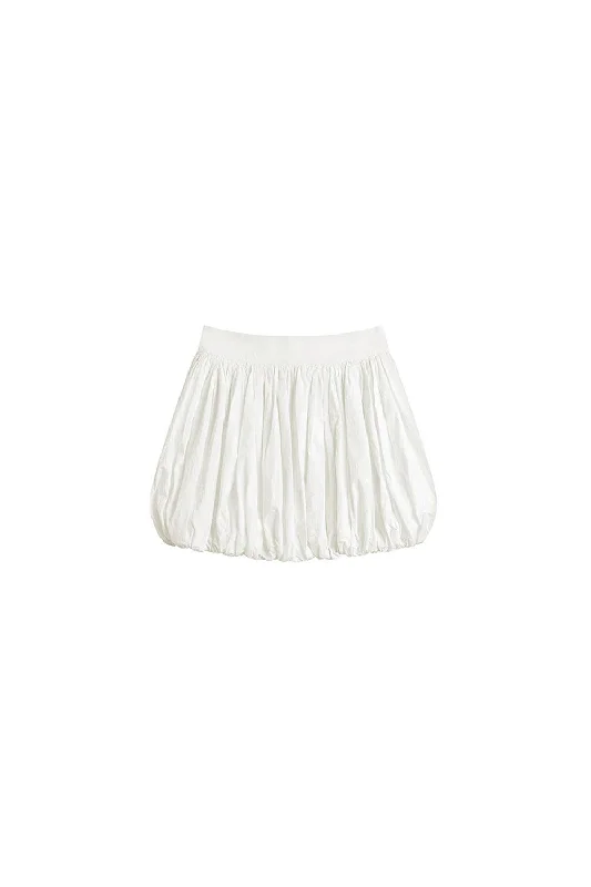 Snowdrop Bubble Gathered Organic Cotton Mini Skirt