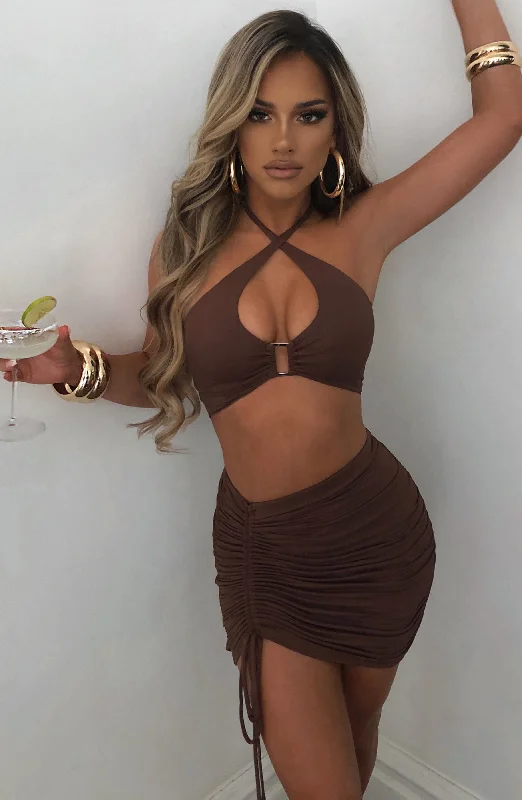 Xava Mini Skirt - Chocolate